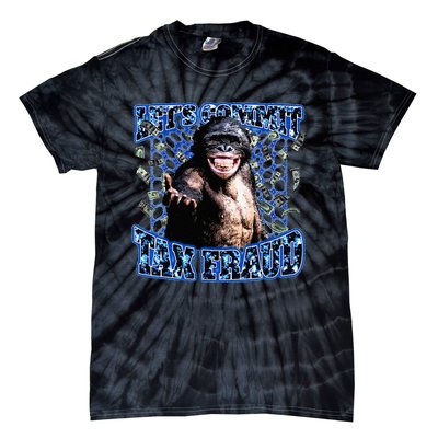 Lets Commit Tax Fraud Vintage Bootleg Rap 90s Monkey Tie-Dye T-Shirt