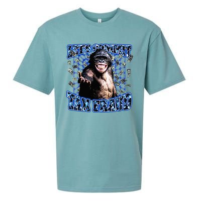 Lets Commit Tax Fraud Vintage Bootleg Rap 90s Monkey Sueded Cloud Jersey T-Shirt