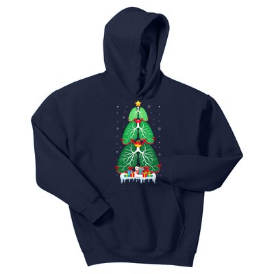 Lung Christmas Tree Respiratory Therapy Xmas Therapist Shirt Kids Hoodie