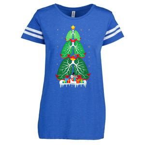 Lung Christmas Tree Respiratory Therapy Xmas Therapist Shirt Enza Ladies Jersey Football T-Shirt