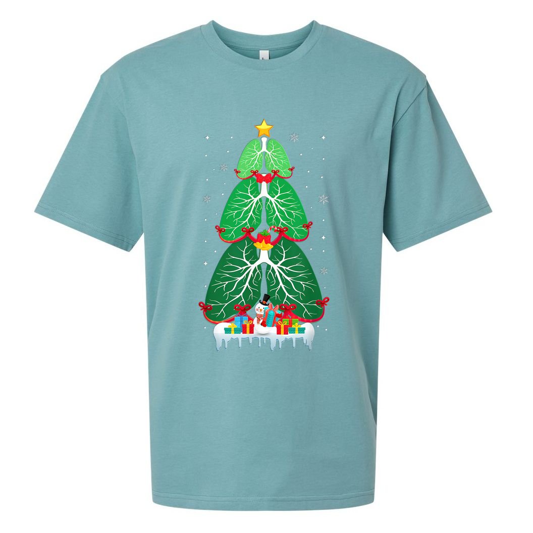 Lung Christmas Tree Respiratory Therapy Xmas Therapist Shirt Sueded Cloud Jersey T-Shirt