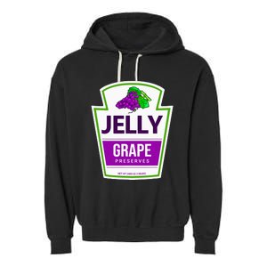 Lazy Costume Tees Grape Jelly Jar For Halloween Garment-Dyed Fleece Hoodie