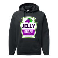 Lazy Costume Tees Grape Jelly Jar For Halloween Performance Fleece Hoodie