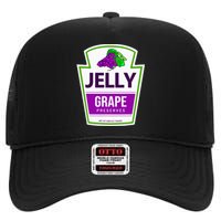 Lazy Costume Tees Grape Jelly Jar For Halloween High Crown Mesh Back Trucker Hat