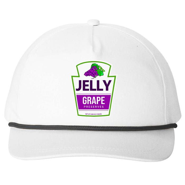 Lazy Costume Tees Grape Jelly Jar For Halloween Snapback Five-Panel Rope Hat