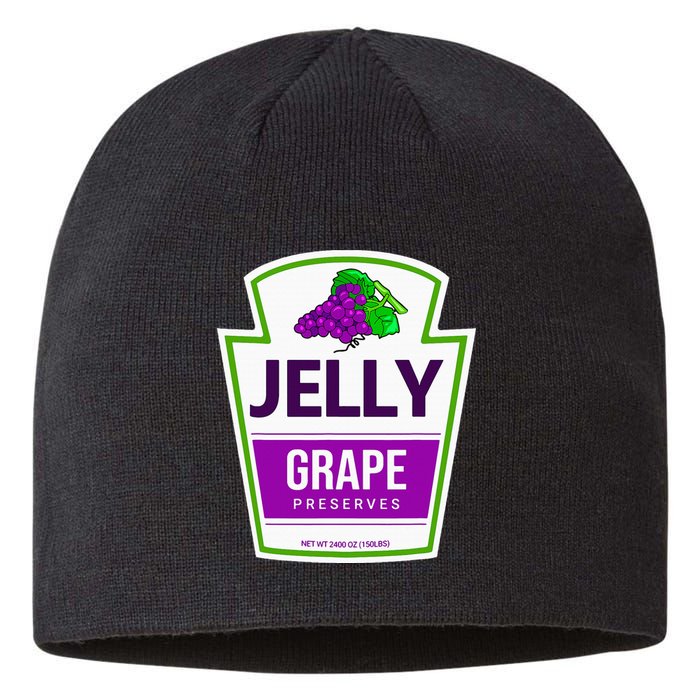 Lazy Costume Tees Grape Jelly Jar For Halloween Sustainable Beanie