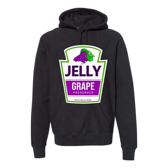 Lazy Costume Tees Grape Jelly Jar For Halloween Premium Hoodie