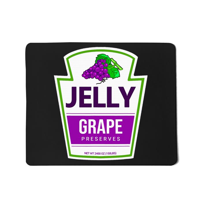 Lazy Costume Tees Grape Jelly Jar For Halloween Mousepad