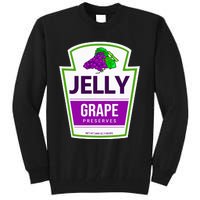 Lazy Costume Tees Grape Jelly Jar For Halloween Tall Sweatshirt