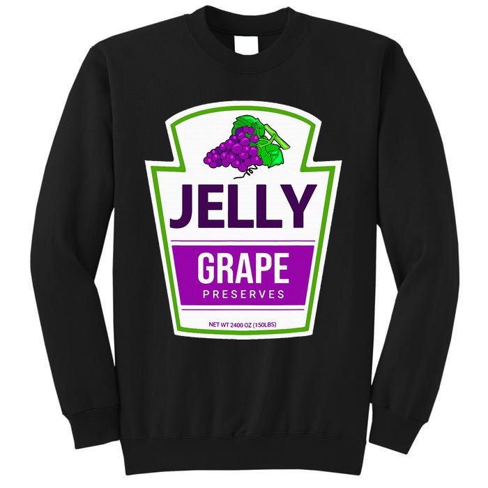 Lazy Costume Tees Grape Jelly Jar For Halloween Tall Sweatshirt