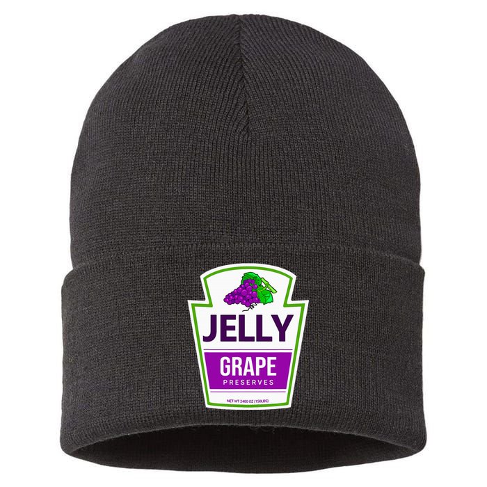 Lazy Costume Tees Grape Jelly Jar For Halloween Sustainable Knit Beanie