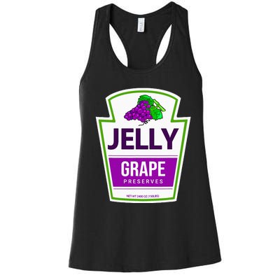 Lazy Costume Tees Grape Jelly Jar For Halloween Women's Racerback Tank