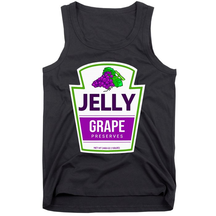 Lazy Costume Tees Grape Jelly Jar For Halloween Tank Top