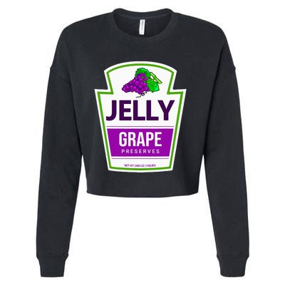 Lazy Costume Tees Grape Jelly Jar For Halloween Cropped Pullover Crew