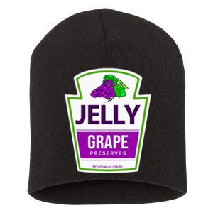 Lazy Costume Tees Grape Jelly Jar For Halloween Short Acrylic Beanie