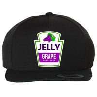 Lazy Costume Tees Grape Jelly Jar For Halloween Wool Snapback Cap