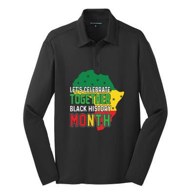 Let's Celebrate Together Black History Month Silk Touch Performance Long Sleeve Polo