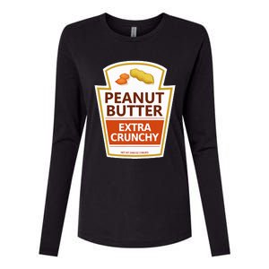 Lazy Costume Tees Peanut Butter Extra Crunchy For Halloween Womens Cotton Relaxed Long Sleeve T-Shirt