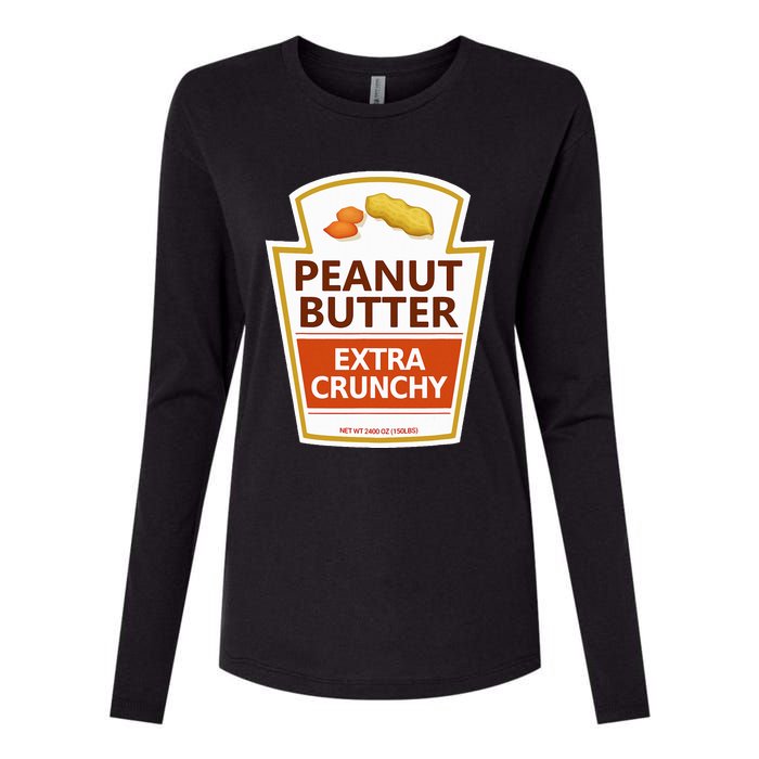 Lazy Costume Tees Peanut Butter Extra Crunchy For Halloween Womens Cotton Relaxed Long Sleeve T-Shirt