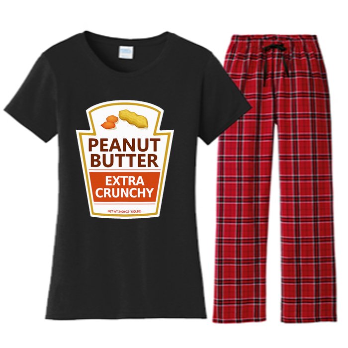 Lazy Costume Tees Peanut Butter Extra Crunchy For Halloween Women's Flannel Pajama Set