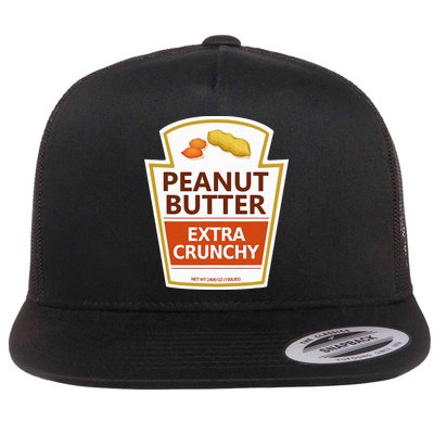 Lazy Costume Tees Peanut Butter Extra Crunchy For Halloween Flat Bill Trucker Hat