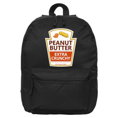 Lazy Costume Tees Peanut Butter Extra Crunchy For Halloween 16 in Basic Backpack