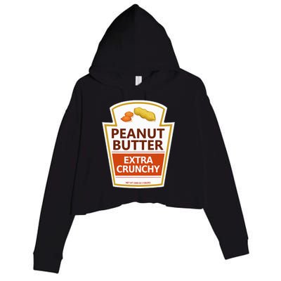 Lazy Costume Tees Peanut Butter Extra Crunchy For Halloween Crop Fleece Hoodie