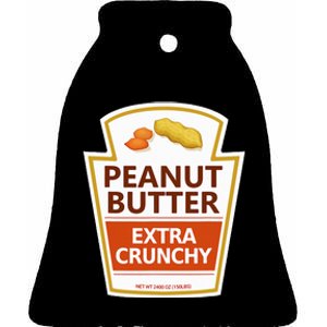 Lazy Costume Tees Peanut Butter Extra Crunchy For Halloween Ceramic Bell Ornament