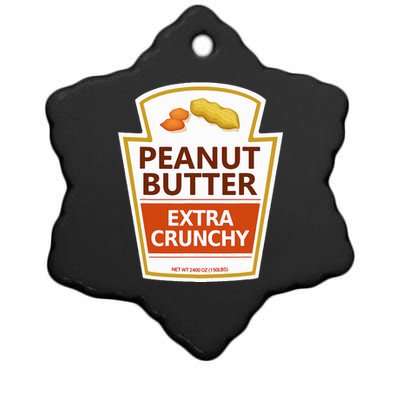 Lazy Costume Tees Peanut Butter Extra Crunchy For Halloween Ceramic Star Ornament