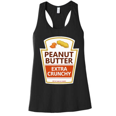 Lazy Costume Tees Peanut Butter Extra Crunchy For Halloween Women's Racerback Tank