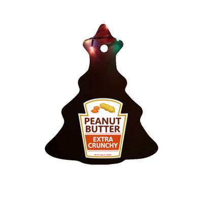 Lazy Costume Tees Peanut Butter Extra Crunchy For Halloween Ceramic Tree Ornament