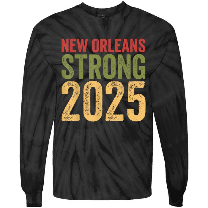 Louisiana Culture T Vintag We Stand Nola Strong Appare Tie-Dye Long Sleeve Shirt