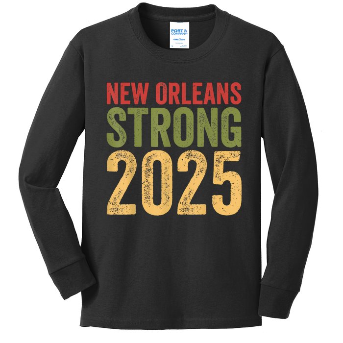 Louisiana Culture T Vintag We Stand Nola Strong Appare Kids Long Sleeve Shirt