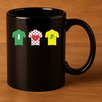 Love Cycling TDF Jerseys 11oz C Handle Ceramic Mug