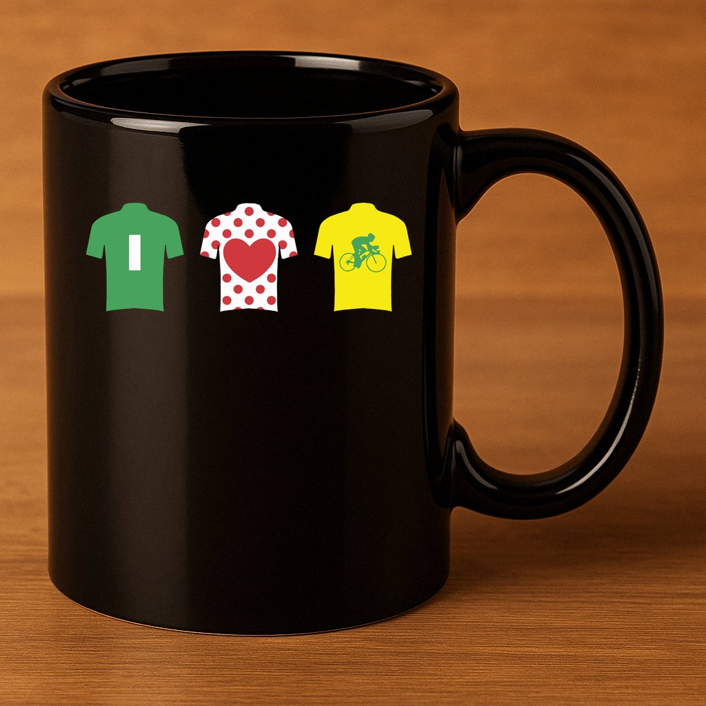 Love Cycling TDF Jerseys 11oz C Handle Ceramic Mug