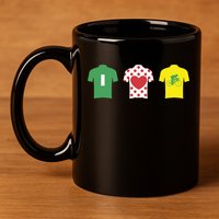 Love Cycling TDF Jerseys 11oz C Handle Ceramic Mug