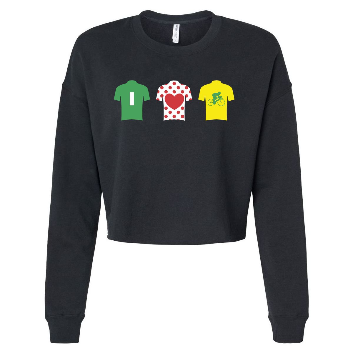 Love Cycling TDF Jerseys Cropped Pullover Crew