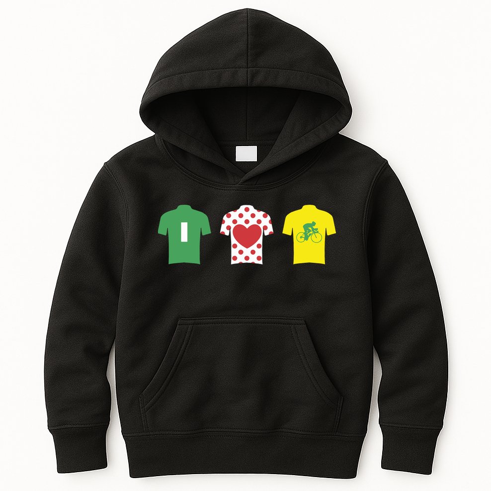 Love Cycling TDF Jerseys Kids Hoodie