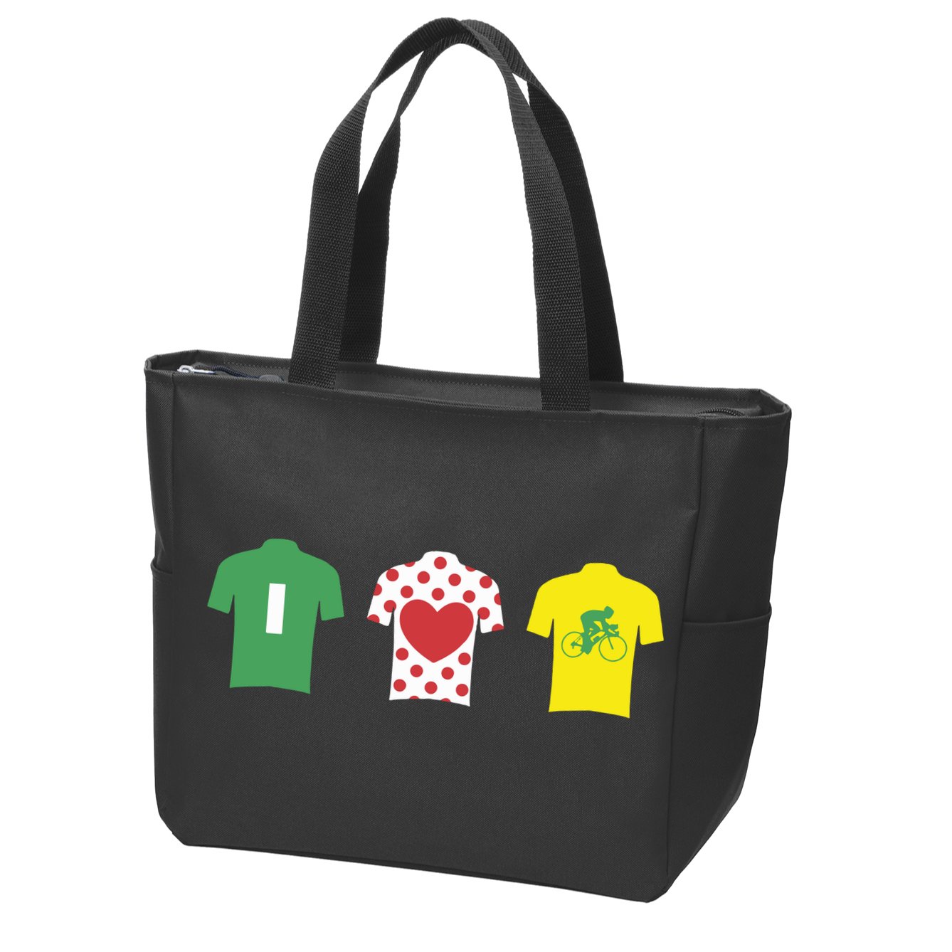Love Cycling TDF Jerseys Zip Tote Bag