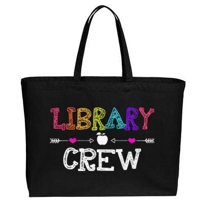 Library Crew Teacher Funny First Day Of School Gift Cotton Canvas Jumbo Tote