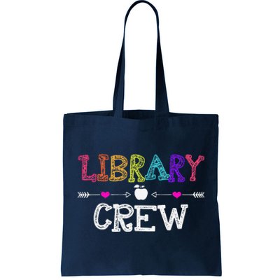 Library Crew Teacher Funny First Day Of School Gift Tote Bag