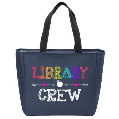 Library Crew Teacher Funny First Day Of School Gift Zip Tote Bag