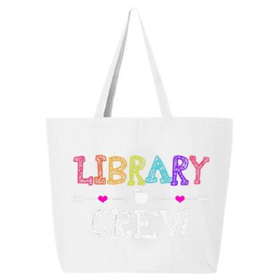 Library Crew Teacher Funny First Day Of School Gift 25L Jumbo Tote