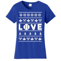 Love Christmas Tennis Ball Xmas Tennis Racket Sports Lover Gift Women's T-Shirt