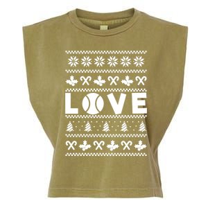 Love Christmas Tennis Ball Xmas Tennis Racket Sports Lover Gift Garment-Dyed Women's Muscle Tee