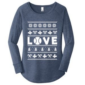 Love Christmas Tennis Ball Xmas Tennis Racket Sports Lover Gift Women's Perfect Tri Tunic Long Sleeve Shirt