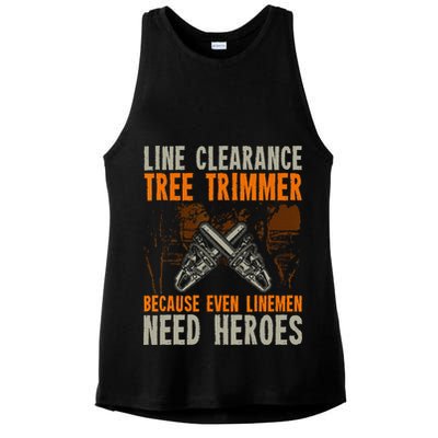 Line Clearance Tree Trimmer Arborist Ladies PosiCharge Tri-Blend Wicking Tank
