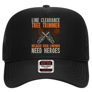 Line Clearance Tree Trimmer Arborist High Crown Mesh Back Trucker Hat