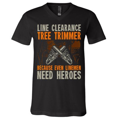 Line Clearance Tree Trimmer Arborist V-Neck T-Shirt