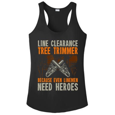 Line Clearance Tree Trimmer Arborist Ladies PosiCharge Competitor Racerback Tank